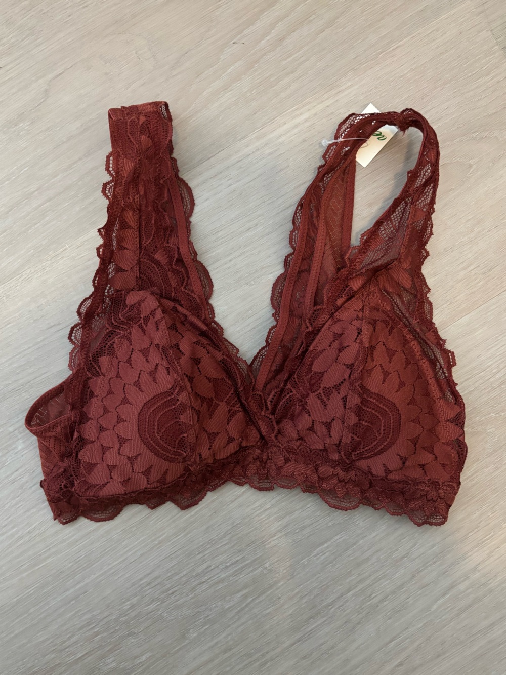 Lace Bralette in Deep Burgundy